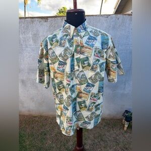 New Reyn Spooner Pullover Hawaiian Shirt Kama'aina '16 Men's Large Multicolored